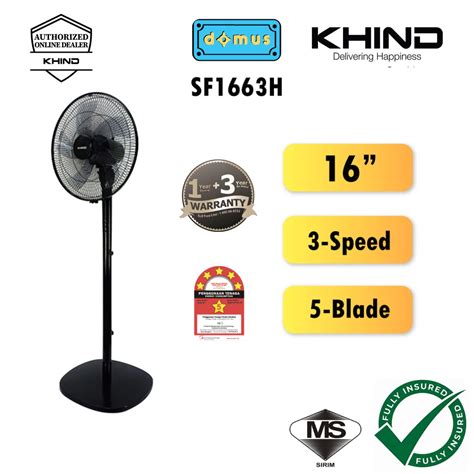 Khind 16 Inch Stand Fan Kipas Angin Berdiri Murah Berkualiti 16