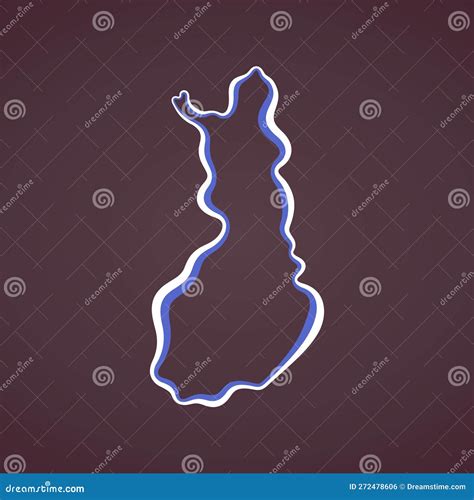 Finland Outline Map Vector Illustration 272478606