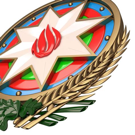 Coat Of Arms Of Azerbaijan Colored 3d Model By Khaganfx