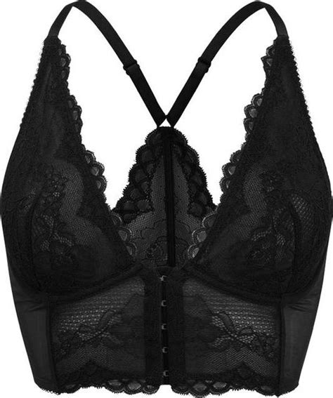 Gossard Superboost Lace Deep V Bralet Black • Pris