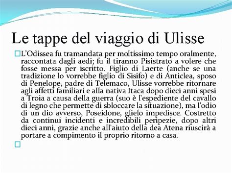 Il Viaggio Di Ulisse Le Tappe Del Viaggio