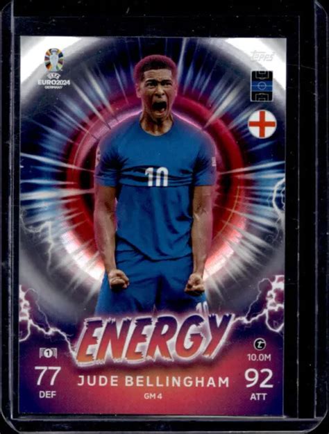 TOPPS MATCH ATTAX Euro 2024 2023 2024 Jude Bellingham England Energy Gm