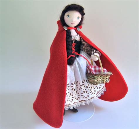 The Fairies Nest Ooak Cloth Dolls And Fiber Fantasies Red Riding Hood Doll Clothes Miniature