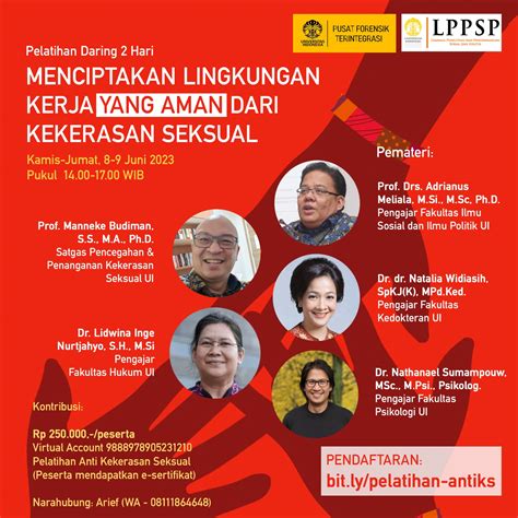 Online Training Creating A Safe Work Environment From Sexual Violence Lppsp Fisip Ui