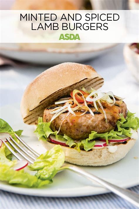 Minted And Spiced Lamb Burgers Asda Good Living Recipe Lamb