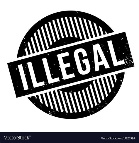 Illegal Rubber Stamp Royalty Free Vector Image