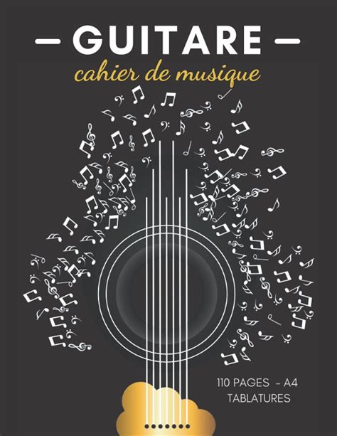 Buy Cahier De Musique Guitare Pages De Tablatures Et