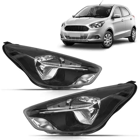 Farol Ford Ka 2015 2016 2017 Máscara Negra