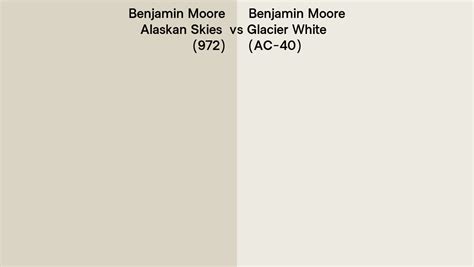 Benjamin Moore Alaskan Skies Vs Glacier White Side By Side Comparison