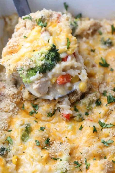 Chicken Broccoli Rice Casserole Valentinas Corner