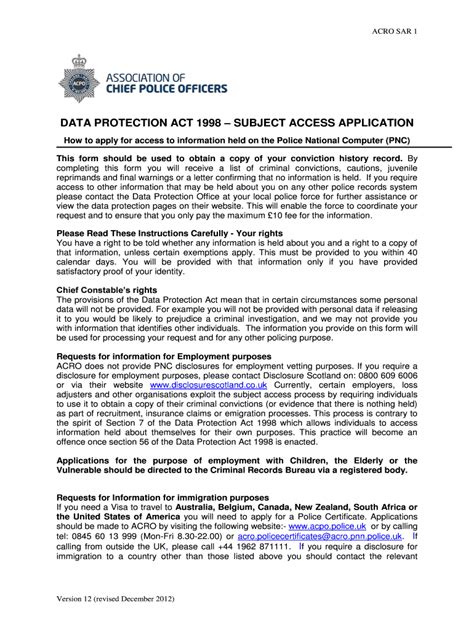 Fillable Online Leics Police DATA PROTECTION ACT B1998b SUBJECT ACCESS