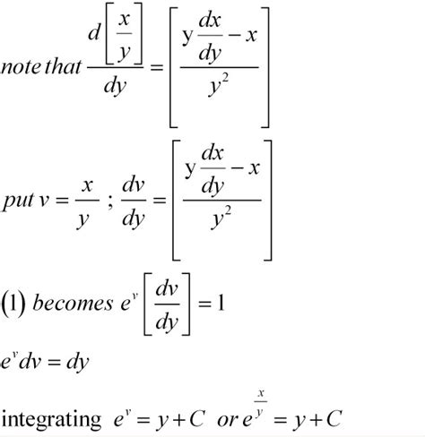 mixture: non homogeneous equation with the substitution x=vy