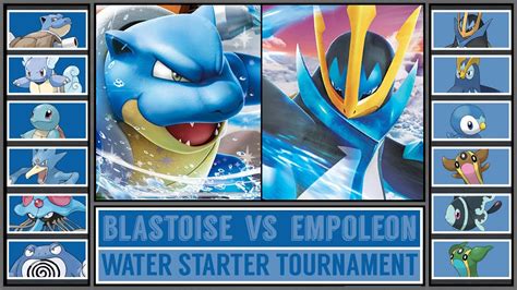 BLASTOISE vs EMPOLEON Water Starter Pokémon Tournament Battle 1