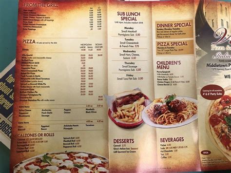 Menu At Villa Pizza Restaurant Holmdel