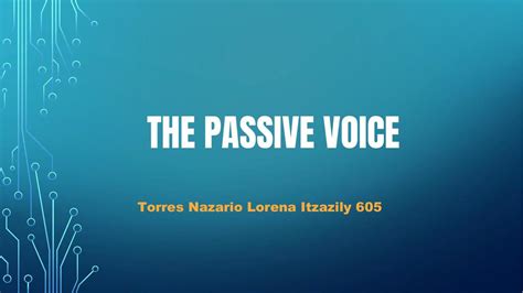 The Passive Voice Tnli Darling Doctor Udocz