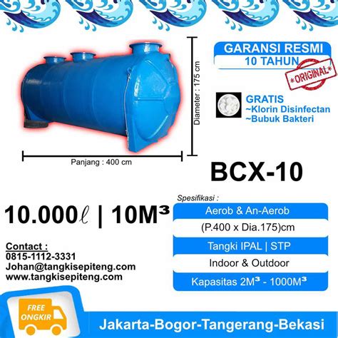 Jual Tangki Ipal 10m3 10000 Liter Instalasi Pengolahan Air Limbah