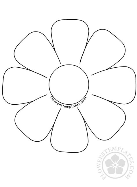 Printable Petal Flower Template