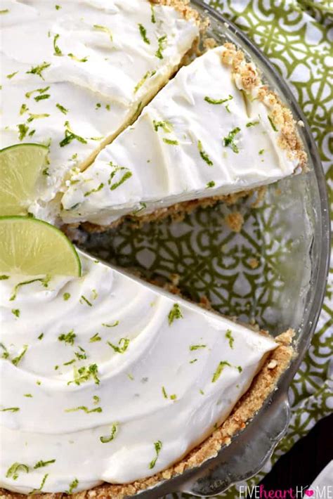 No Bake Frozen Margarita Pie FIVEheartHOME