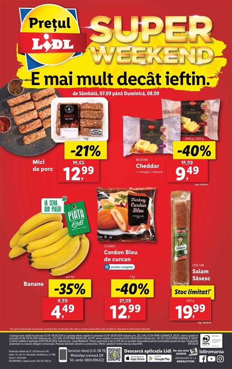 Oferte Super Weekend Lidl Septembrie Septembrie