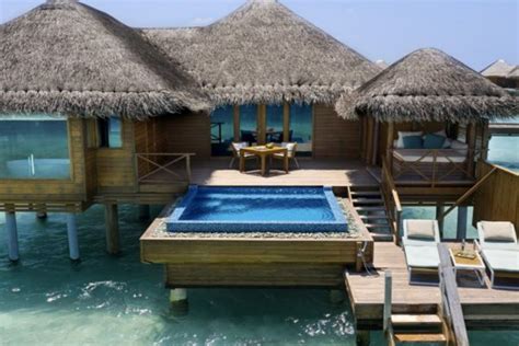 Huvafen Fushi Lagoon Bungalow Tih Ppool Maldives Water Villas