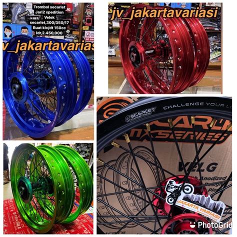 Jual Paket Velg Supermoto Klx Dtracker Velg Scarlet