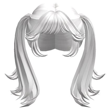 Fluffy Pigtails W Wolf Hime Bangs White Roblox