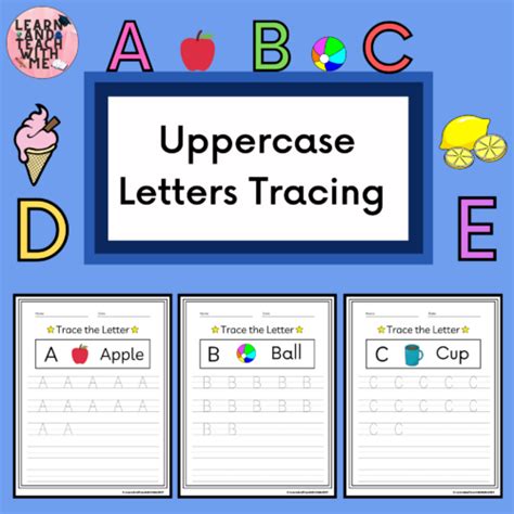 Alphabet Uppercase Letters Tracing And Writing Worksheets Made By