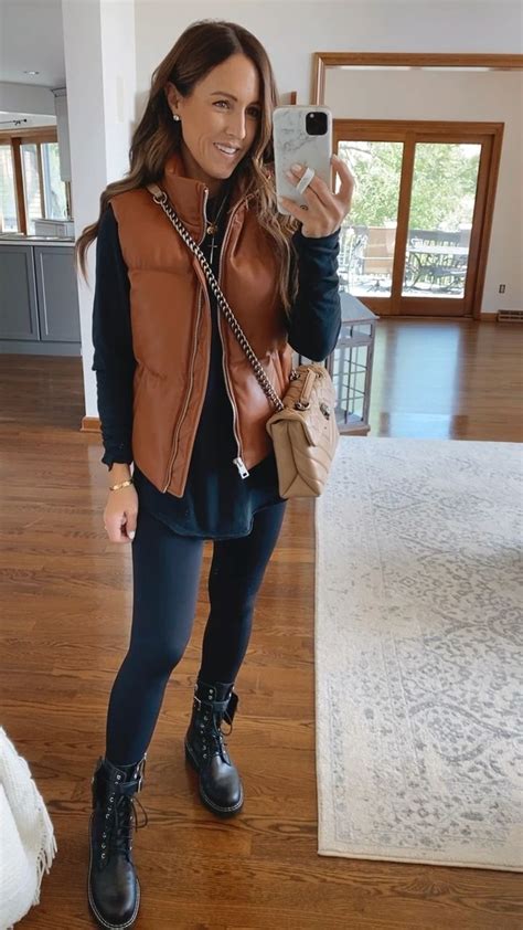 Quilted Faux Leather Puffer Curated On Ltk In Vest