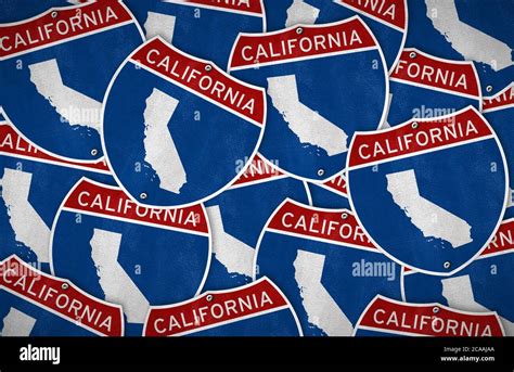 California road sign - icon map Stock Photo - Alamy