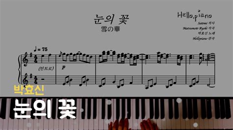 Park Hyo Shin Snow Flower L Piano Sheet Youtube