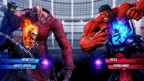 Nemesis And Ghost Rider Vs Red Hulk And Dormammu Very Hard Marvel Vs Capcom 4k Uhd Gameplay