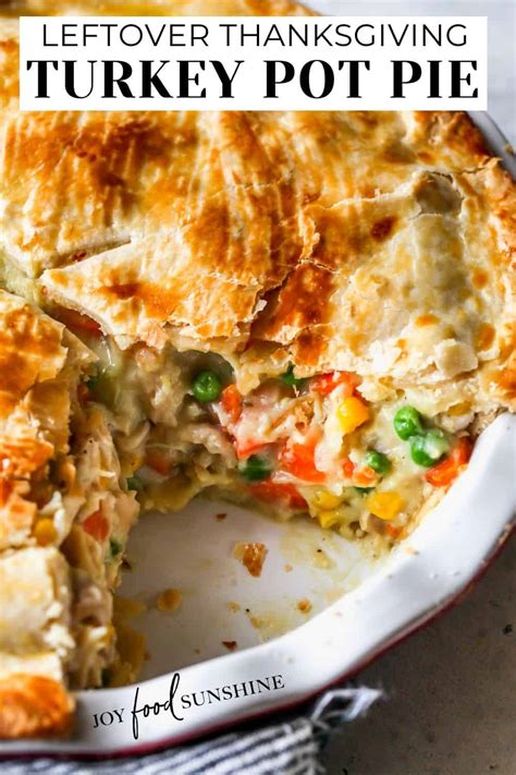 Leftover Turkey Pot Pie Joyfoodsunshine