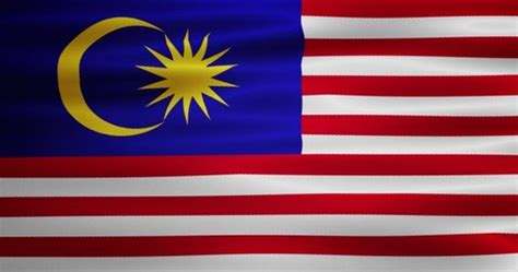 Animated Waving National Malaysia Flag Animation Stock Footage Video ...