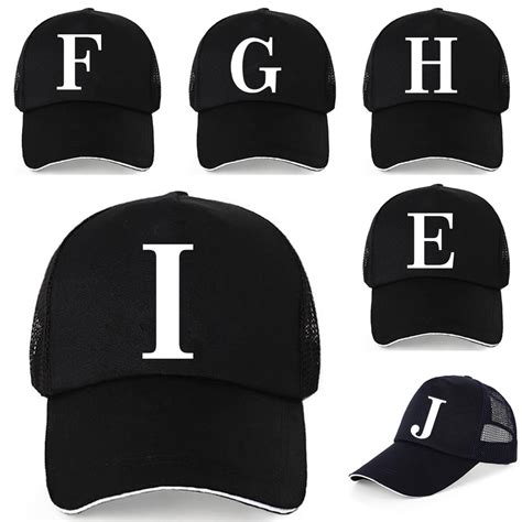 Casquette De Baseball En Maille Avec Lettres Blanches Pour Homme Et