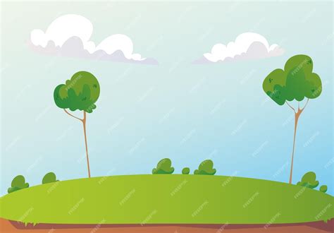 Premium Vector Green Grass Field Hill Farm Background Concept Flat Graphic Design Illustration