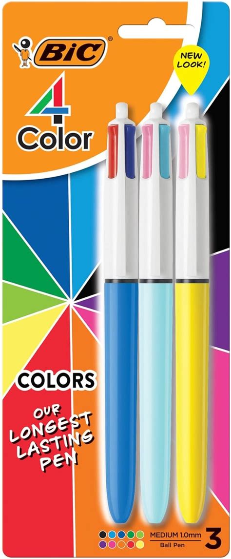 Bic 4 Color Retractable Ballpoint Pens Medium Point 10