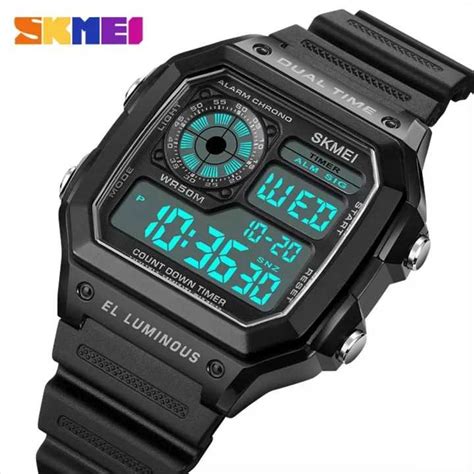 Jam Tangan Pria Digital Pedometer Original Skmei Dg