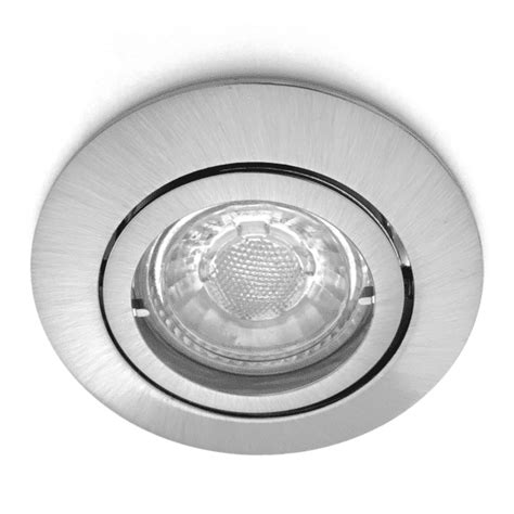 Led Einbauleuchte Aluminium Edelstahloptik Rund 5 Watt 345 Lumen