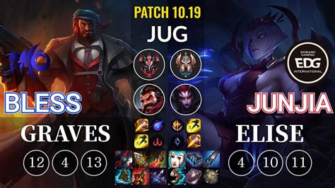 DMO Bless Graves Vs EDG JunJia Elise Jungle KR Patch 10 19 YouTube