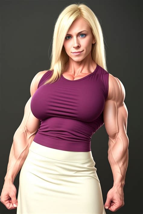 Shy Gentle Attractive Blonde Woman With Very Large Muscles By David Peart Playground