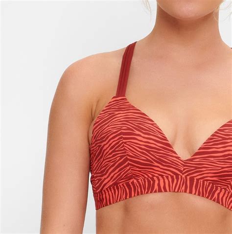 LingaDore Voorgevormde Triangel Bikini Top 7103TB Zebra Print 40C