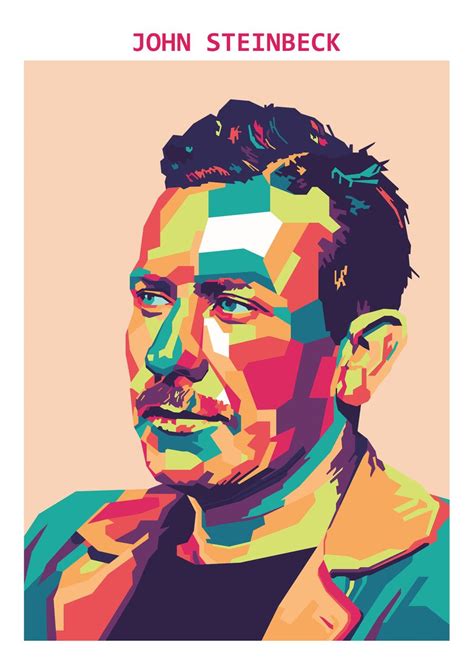 John Steinbeck Poster Picture Metal Print Paint By Nguyen Dinh
