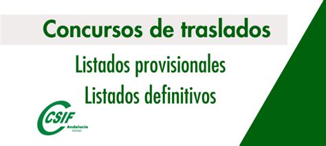 Csif Resoluciones Provisionales Y Definitivas De Concursos De