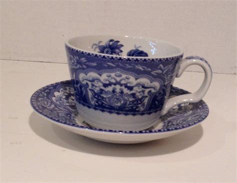 Vintage Spode Blue Room Collection Floral Tea Cup And Saucer Etsy Tea Cups Floral Tea Tea