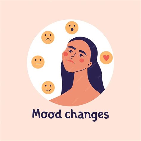 Premium Vector | Mood changes Different states of emotions Mood swings ...