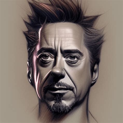 Milt Kahl Pencil Sketch Of Robert Downey Jr Creative Fabrica