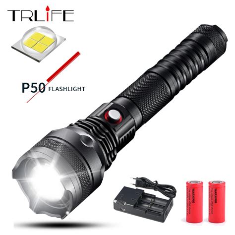 XHP50 XHP70 Flashlight Tactical LED Torch Light 26650 Rechargeable