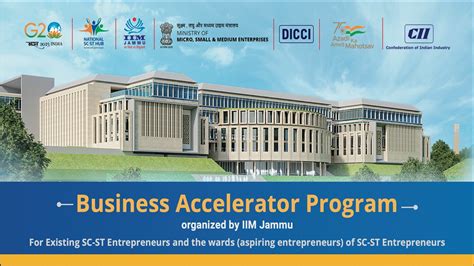 Iim Jammus Business Accelerator Program For The Sc St Entrepreneurs