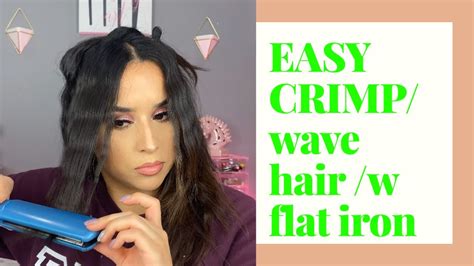 How To Wave Your Hair With A Straightener Crimp Hair Youtube