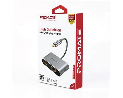 Adaptador Promate Mediahub C Usb C A Vga Hdmi K Newtek Computers